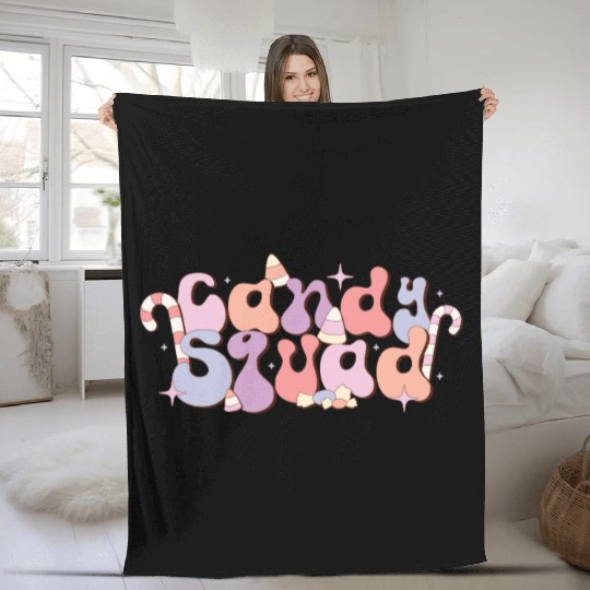 Candy Squad, Happy Halloween Day Fleece Blankets