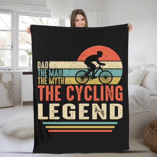 cycling legend Fleece Blankets