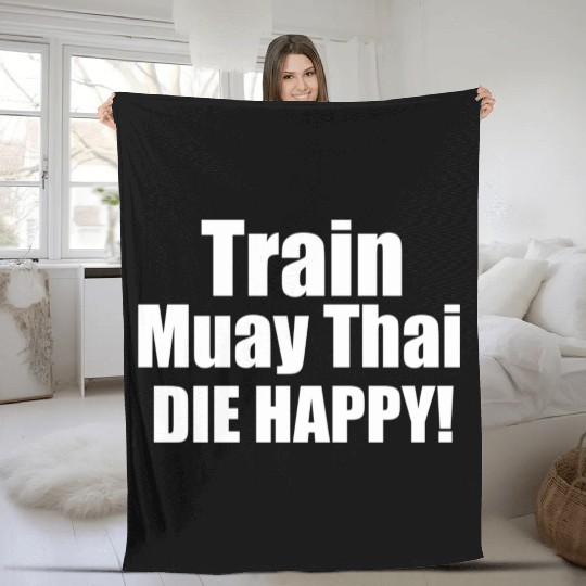 Train Muay Thai Fleece Blankets