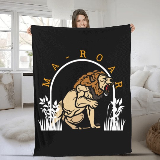 Passover Maror Fleece Blankets, Ma-Roar Lion Of Judah