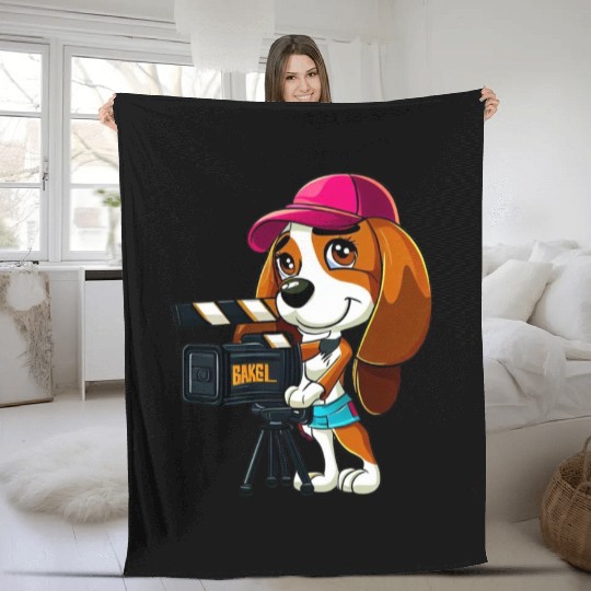 Beagle Puppy - Pepper Fleece Blankets