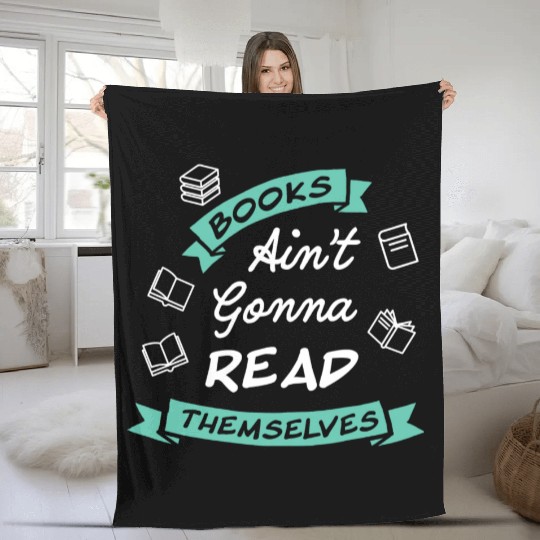 Funny Reading Teacher Bookworm Bookstore Book Fleece Blankets