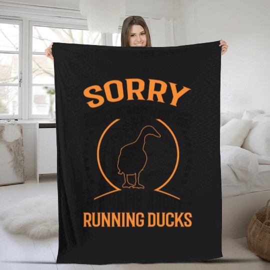 Indian Runner Gift Running Duck Fleece Blankets