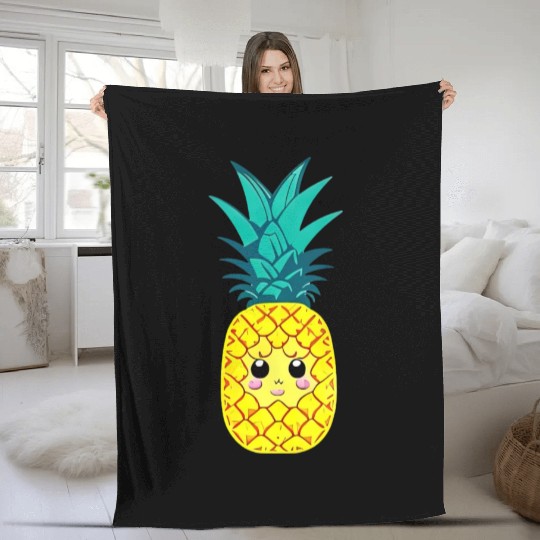Sweet Pineapple Fleece Blankets