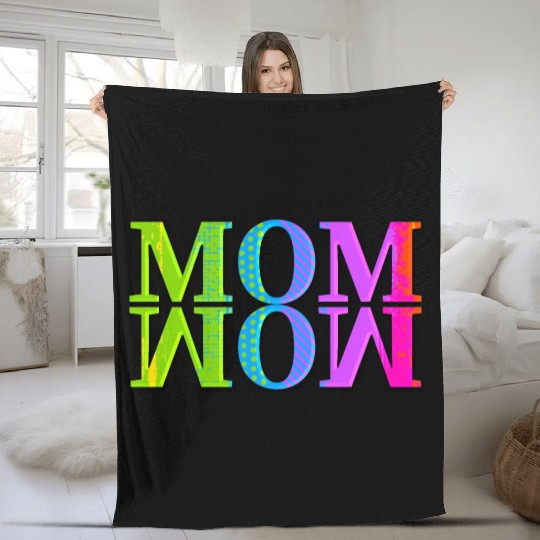 mama mom wow mothers day funny cute family mother Fleece Blankets