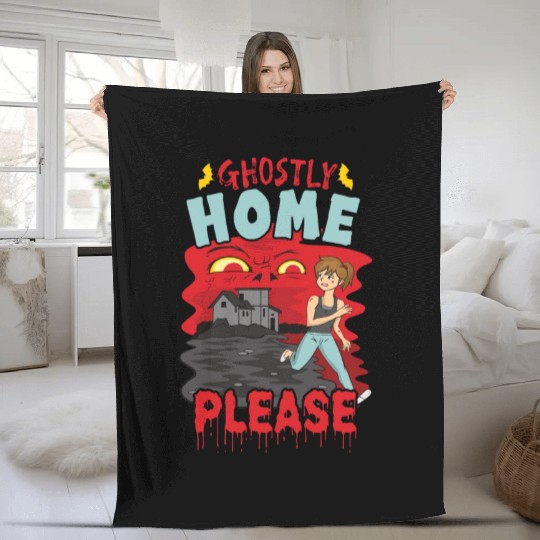 Horror Paranormal Haunted House Spooky Halloween Fleece Blankets