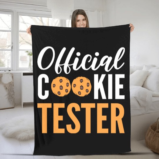 Official Cookie Tester Chef or Baker Gift Fleece Blankets