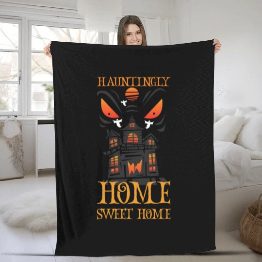 Horror Paranormal Haunted House Spooky Halloween Fleece Blankets