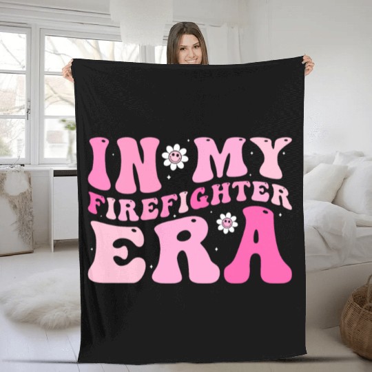 Firefighter, In My Firefighter Era Fleece Blankets