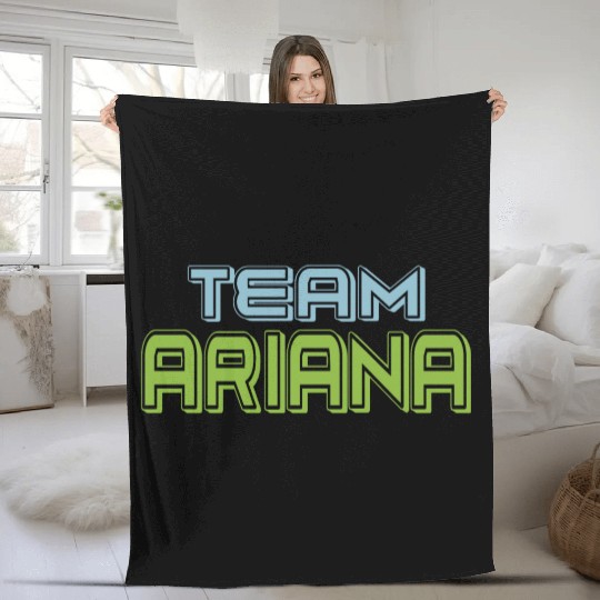 Show Support Be On Team Ariana Fleece Blankets