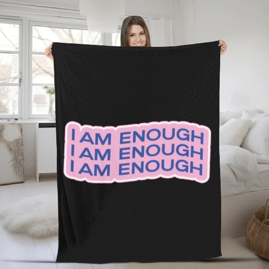 i am enough Fleece Blankets