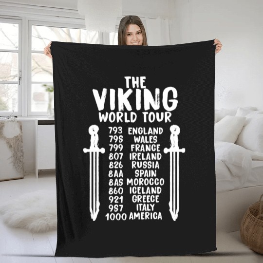 The Viking World Tour Fleece Blankets