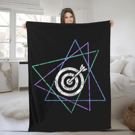 Geometric Bullseye Target Fleece Blankets