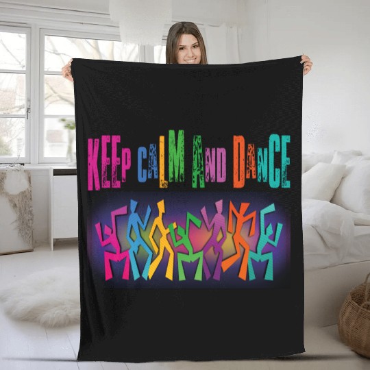 keep kalm and dance Fleece Blankets