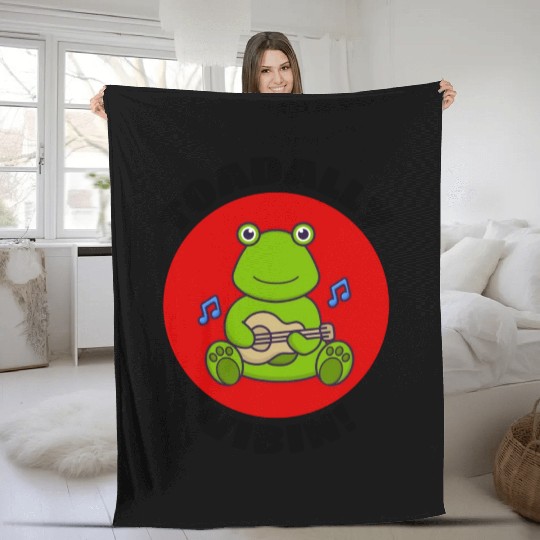 Toadally Vibin Toad Pun Fleece Blankets