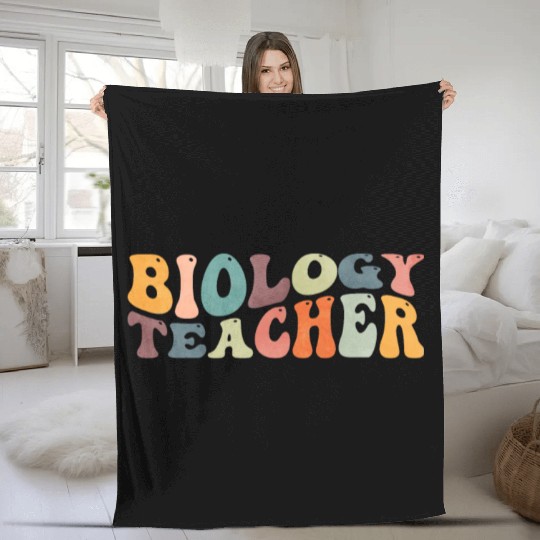 Groovy Biology Teacher Biologist Science Teaching Fleece Blankets