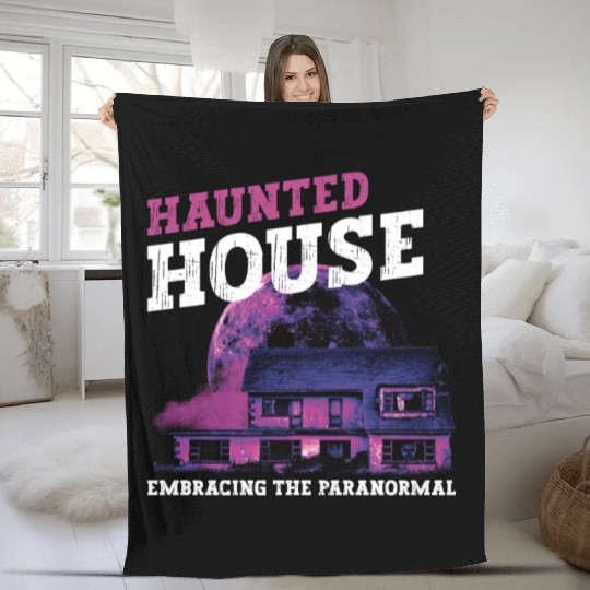 Horror Paranormal Haunted House Spooky Halloween Fleece Blankets