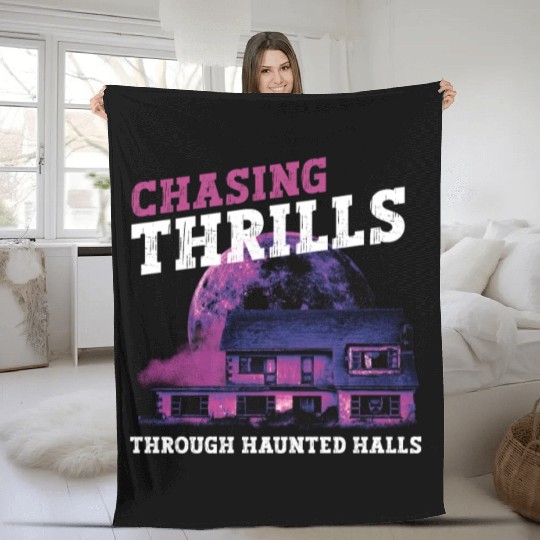 Horror Paranormal Haunted House Spooky Halloween Fleece Blankets
