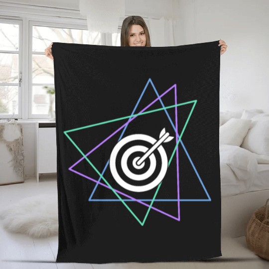 Geometric Bullseye Target Fleece Blankets
