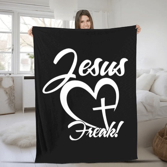 Jesus Freak Love Jesus Christian Christmas Fleece Blankets