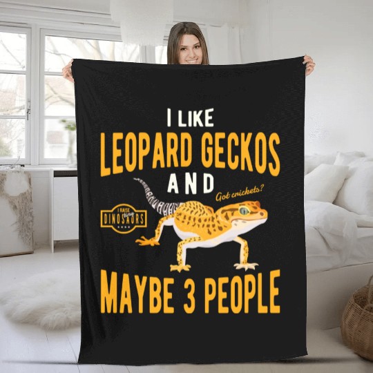 Leopard Gecko Lizard Fleece Blankets