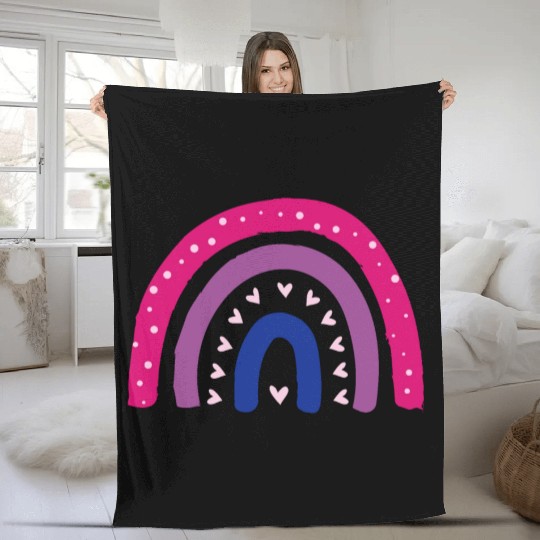 bi rainbow pride bisexual lgbt lgbtq+ csd Fleece Blankets