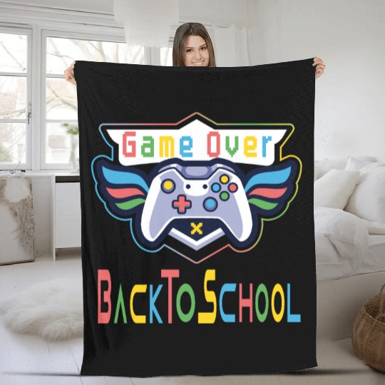 Fun Color Game Over Back To School Fleece Blankets