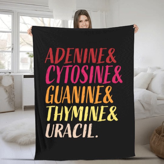 Nucleobases Biology Teacher DNA Biologist Fleece Blankets