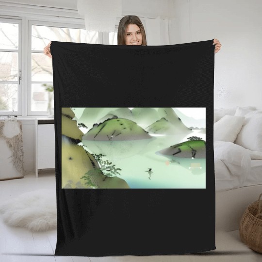The Swimming dolphin Fleece Blankets