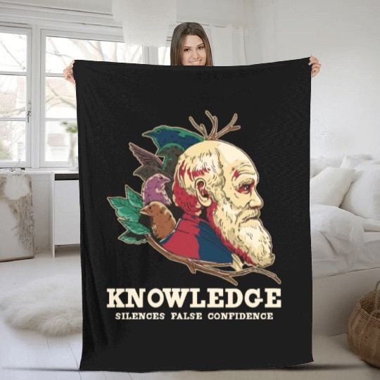 Charles Darwin ATHEIST ATHEISM ANTI RELIGION Fleece Blankets