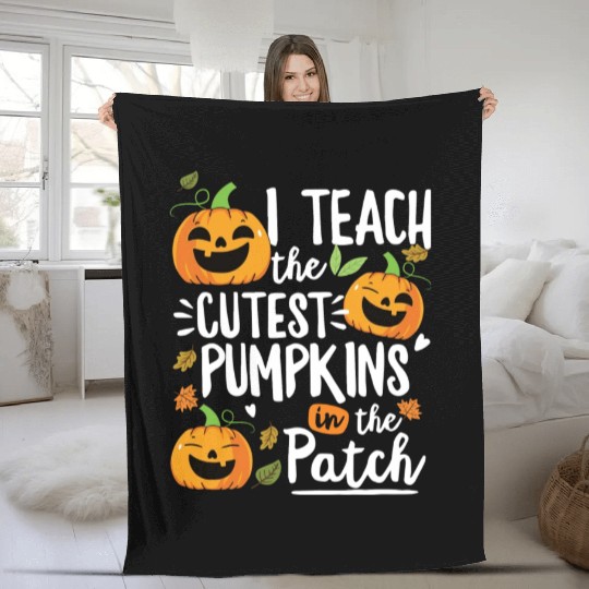 Teacher Halloween Pre K Teacher Kindergarten Fleece Blankets
