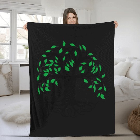 Yggdrasil the tree of life from viking mythology Fleece Blankets