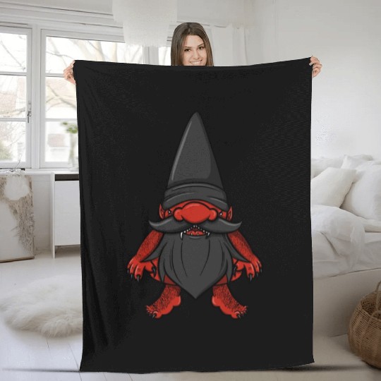 Nain Rouge Of Detroit Michigan Gnome Cryptid Lover Fleece Blankets
