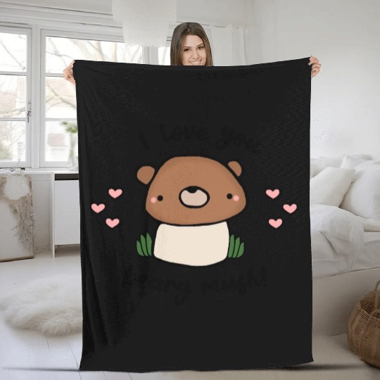 I Love You Beary Mush Fleece Blankets