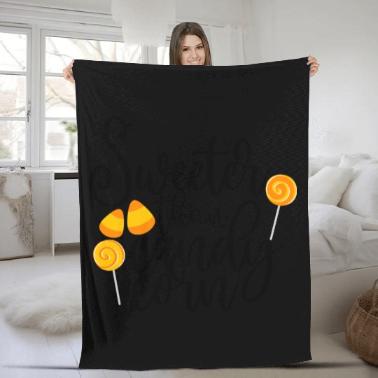 Sweeter Than Candy Corn Fleece Blankets
