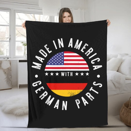 Made in America with German parts Germany pride T Fleece Blankets