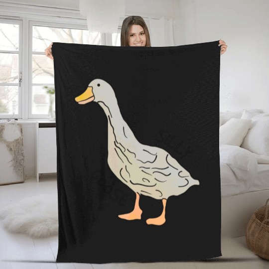 Playful Silly Goose Delight Fleece Blankets