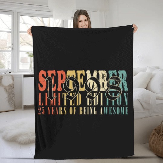 september 1998 Anniversary september 1998 septembe Fleece Blankets