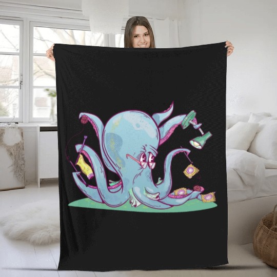 Octopus Crocheting Fleece Blankets