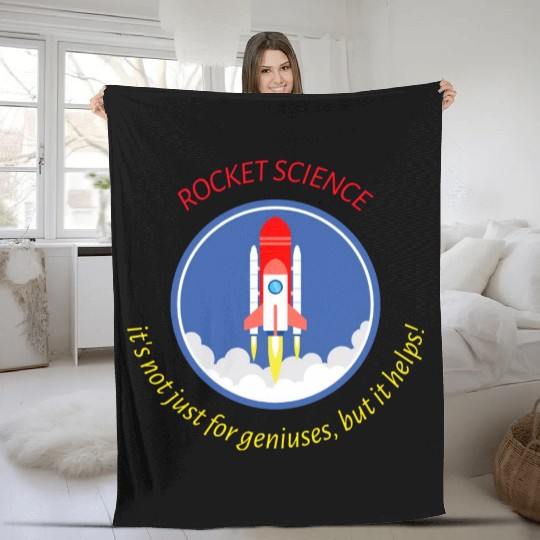 Rocket Scientist Fleece Blankets