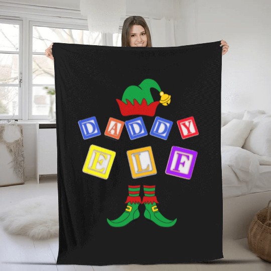 daddy elf Fleece Blankets
