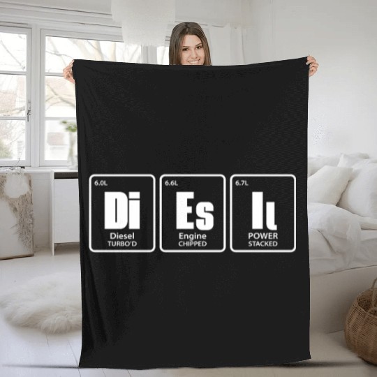 Diesel Periodic Table Fleece Blankets