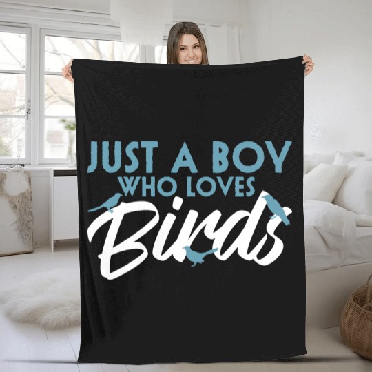 Bird Budgie Boy Avian Love Robin Heron Hummingbird Fleece Blankets