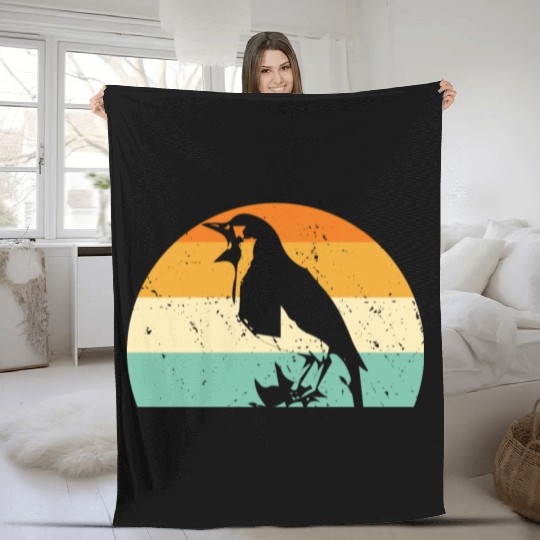 Bird Chirp Art Budgie Sparrow Canary Hummingbird Fleece Blankets