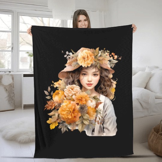 Wild Flowers Fleece Blankets Design - Funny gift