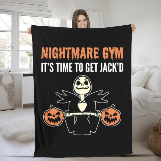 Nightmare Gym Grim Reaper Fan Gift Fleece Blankets