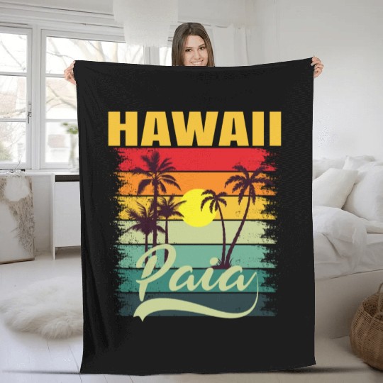 Friends Summer Travel Family Vacation PAIA Hawaii Fleece Blankets