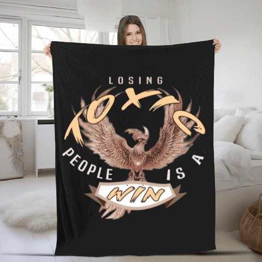 losing toxic people is a win Fleece Blankets