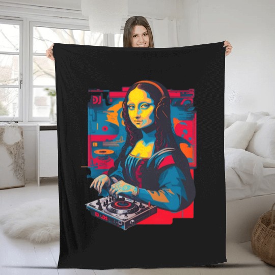 Dj Mona Lisa Fleece Blankets