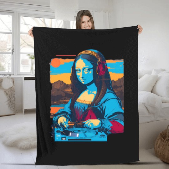 Dj Mona Lisa Fleece Blankets
